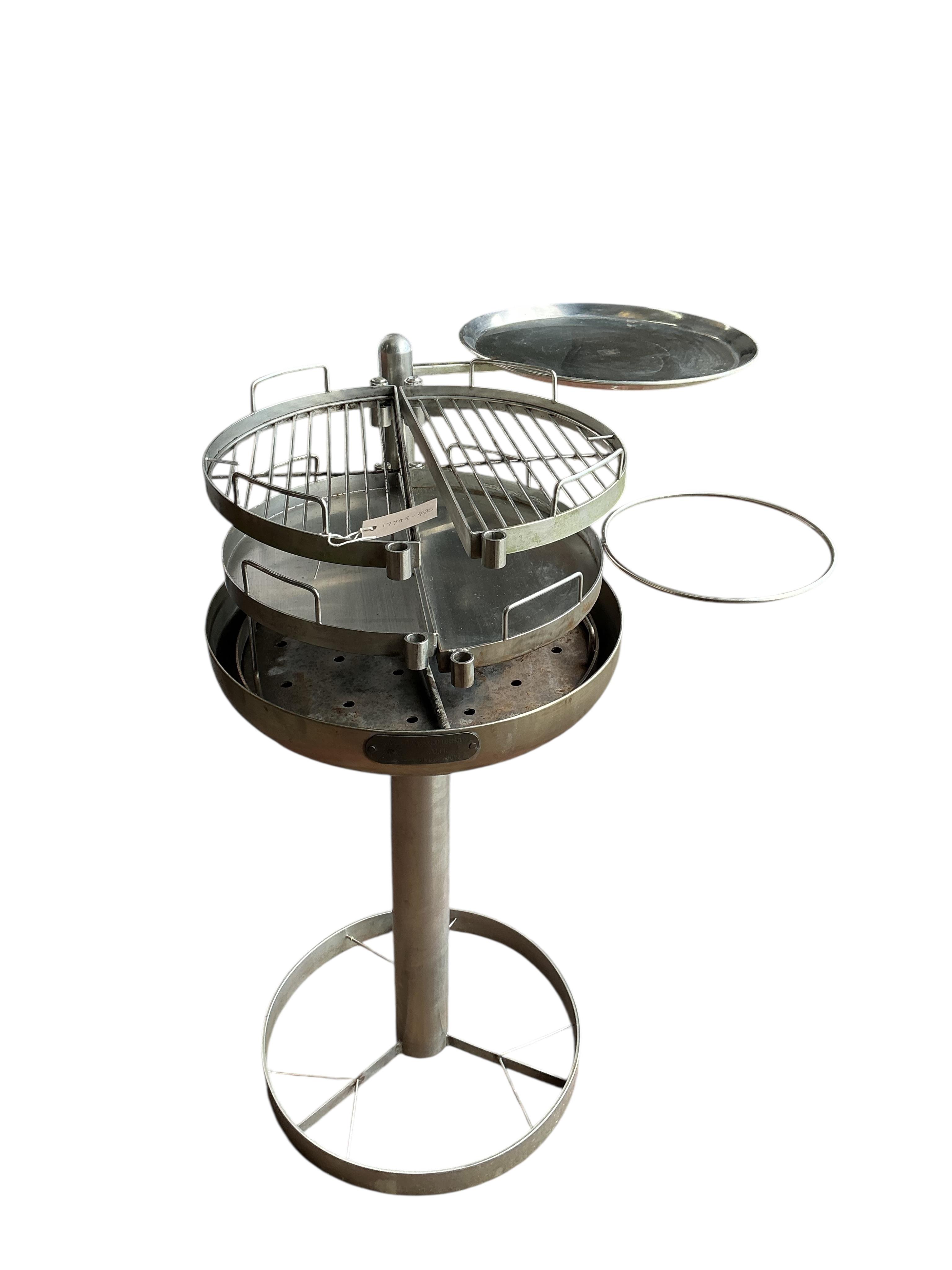 A Black Forge 'Mini Ikon' stainless steel barbecue, height 96cm